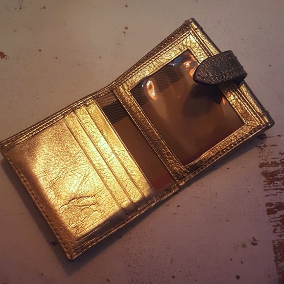 Burberry Metallic Gold Stirrup Wallet - Picture 4 of 6